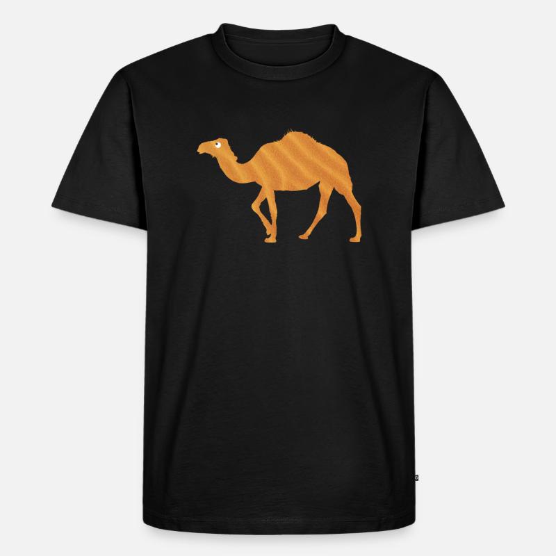 Dromedar Wüste - Männer Premium Bio T-Shirt - Schwarz