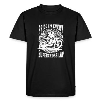 Pilote de motocross Supercross Lap MX Motocross - T-shirt Premium bio Homme - noir - Devant - Nico (187cm)
