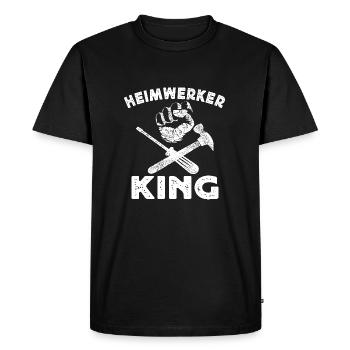 Grandpa DIY King Crafter Dad Men Father's Day - Men's Premium Organic T-Shirt - black - Front - Nico (187cm)