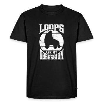 Les boucles de patin à roulettes sont mes cadeaux d’obsession - T-shirt Premium bio Homme - noir - Devant - Nico (187cm)