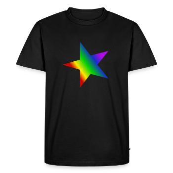 Happy Pride Month Gay Pride LGBTQI+ start - T-shirt Premium bio Homme - noir - Devant - Nico (187cm)
