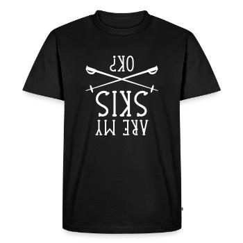 Mes skis vont bien? - T-shirt Premium bio Homme - noir - Devant - Nico (187cm)