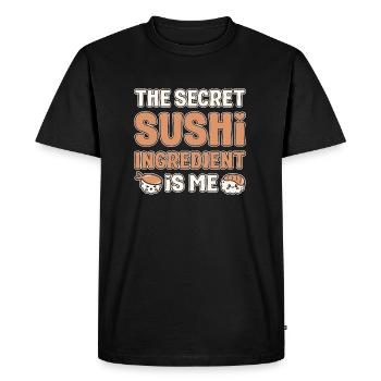 L’ingrédient secret de Sushi Lover, c’est moi sushi - T-shirt Premium bio Homme - noir - Devant - Nico (187cm)