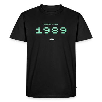 Un gameplay infini 1989 - T-shirt Premium bio Homme - noir - Devant - Nico (187cm)