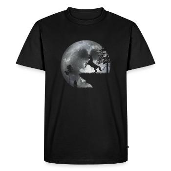 Licorne au clair de lune - T-shirt Premium bio Homme - noir - Devant - Nico (187cm)