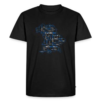 Contour de l’État du pavillon de la Bavière Munich Ulm - T-shirt Premium bio Homme - noir - Devant - Nico (187cm)