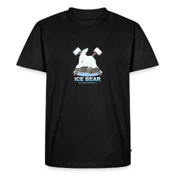 Ours polaire-Ours polaire - T-shirt Premium bio Homme - noir - Devant - Nico (187cm)