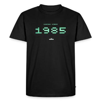 Un gameplay infini 1985 - T-shirt Premium bio Homme - noir - Devant - Nico (187cm)