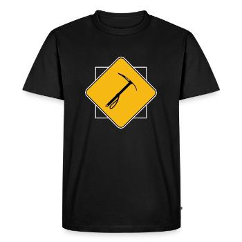 ice climbing mountaineering mountaineer alpinist - Men's Premium Organic T-Shirt - black - Front - Nico (187cm)