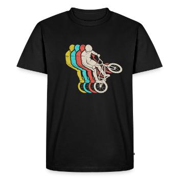 BMX Rider Vélo Enfants Garçons Vélo BMX - T-shirt Premium bio Homme - noir - Devant - Nico (187cm)