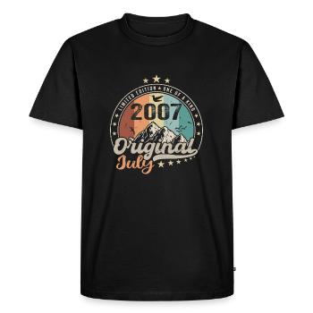 July 2007 Anniversary Gift Idea July 2007 - Men's Premium Organic T-Shirt - black - Front - Nico (187cm)