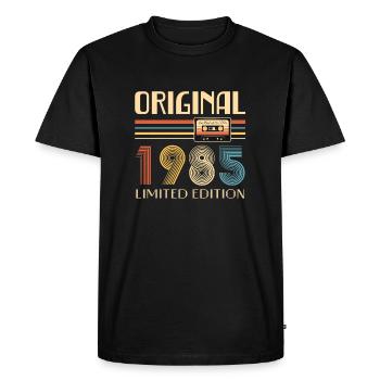 Anniversaire 40 Ans Original 1985 Cadeau Fête - T-shirt Premium bio Homme - noir - Devant - Nico (187cm)