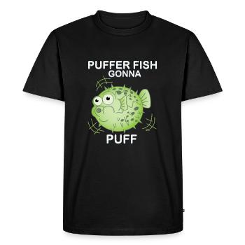 Puffer Fish va gonfler - chemise drôle de globefish - T-shirt Premium bio Homme - noir - Devant - Nico (187cm)