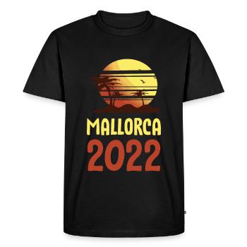 Mallorca 2022 Palm Trees - Men's Premium Organic T-Shirt - black - Front - Nico (187cm)