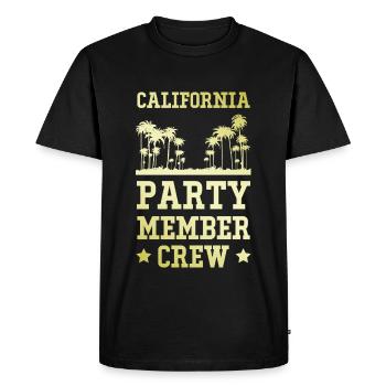 Équipe de fête en Californie - T-shirt Premium bio Homme - noir - Devant - Nico (187cm)