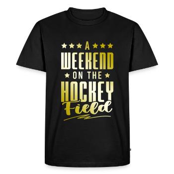 Fin de semaine de hockey sur gazon - T-shirt Premium bio Homme - noir - Devant - Nico (187cm)