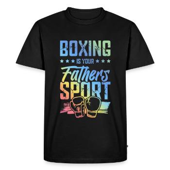 Boxe Papa Boxe Arts Martiaux - T-shirt Premium bio Homme - noir - Devant - Nico (187cm)