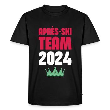 Vacances après-ski 2024 - T-shirt Premium bio Homme - noir - Devant - Nico (187cm)