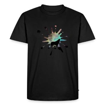 Taches de couleur Loup - T-shirt Premium bio Homme - noir - Devant - Nico (187cm)