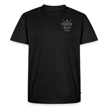 Papa Papa Papa 2024 Cadeau - T-shirt Premium bio Homme - noir - Devant - Nico (187cm)