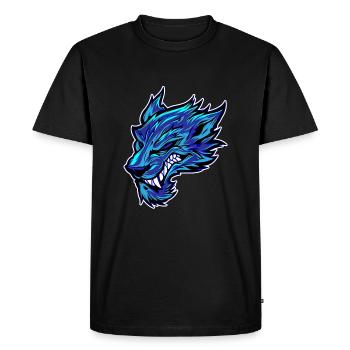 Wolf Kopf Wolfskopf Tattoo Graffiti - T-shirt Premium bio Homme - noir - Devant - Nico (187cm)