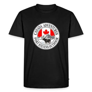 Canada - Moose - Canada - Elk - Men's Premium Organic T-Shirt - black - Front - Nico (187cm)