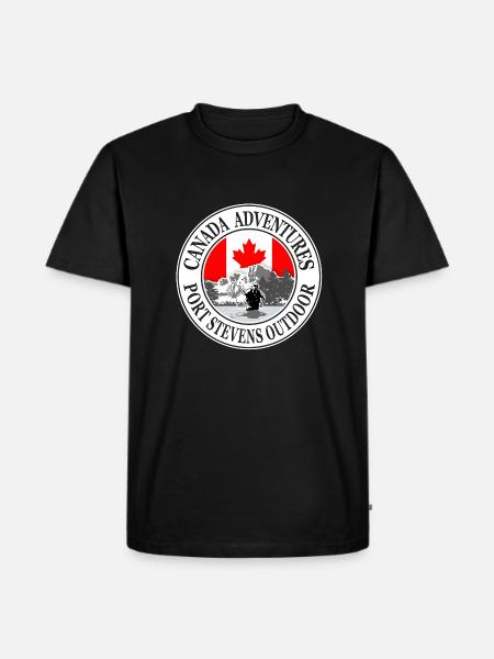 Kanada - Angler - Maple Leaf - Canada - Männer Premium Bio T-Shirt - Schwarz