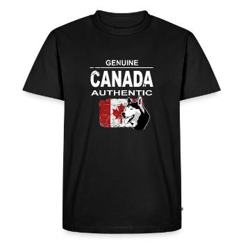 Maple Leaf - Huskies - Canada - T-shirt Premium bio Homme - noir - Devant - Nico (187cm)