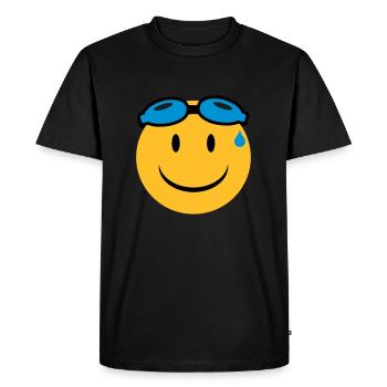 schwimmen - Men's Premium Organic T-Shirt - black - Front - Nico (187cm)