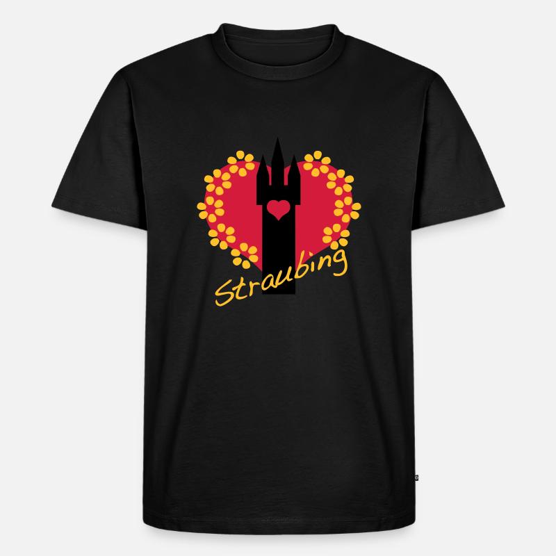 i love straubing - Männer Premium Bio T-Shirt - Schwarz