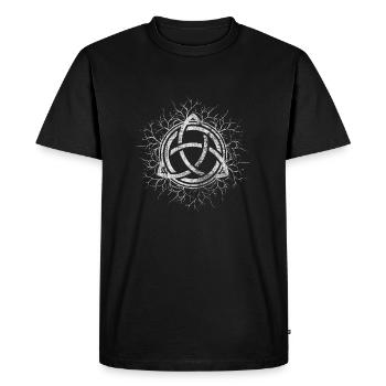 Triquetra - Men's Premium Organic T-Shirt - black - Front - Nico (187cm)