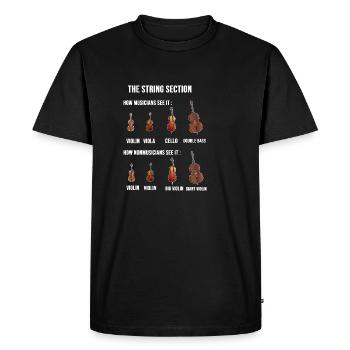 String Section City Conductor Gift - Men's Premium Organic T-Shirt - black - Front - Nico (187cm)