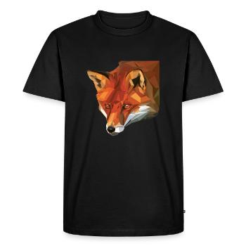 Fox Polygon - Animal Polygons - Polygon Animals - Men's Premium Organic T-Shirt - black - Front - Nico (187cm)