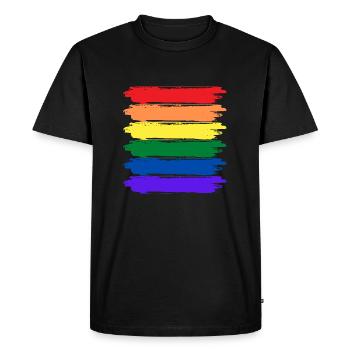 LGBTQIA+ Minimaliste - T-shirt Premium bio Homme - noir - Devant - Nico (187cm)