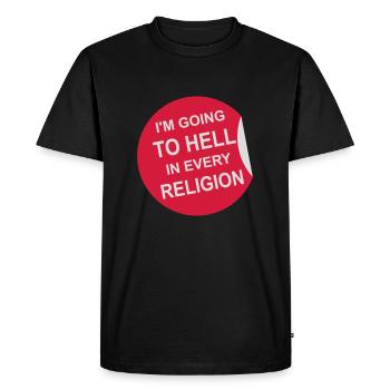 Going to Hell - Men's Premium Organic T-Shirt - black - Front - Nico (187cm)