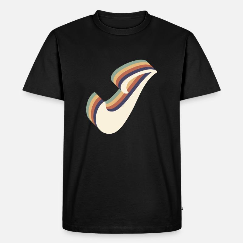 Buchstabe I - Männer Premium Bio T-Shirt - Schwarz