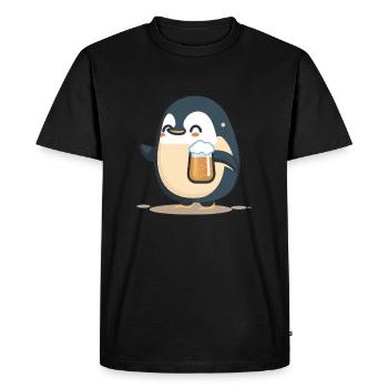 Incredibly sweet beer lover: little penguin - Men's Premium Organic T-Shirt - black - Front - Nico (187cm)
