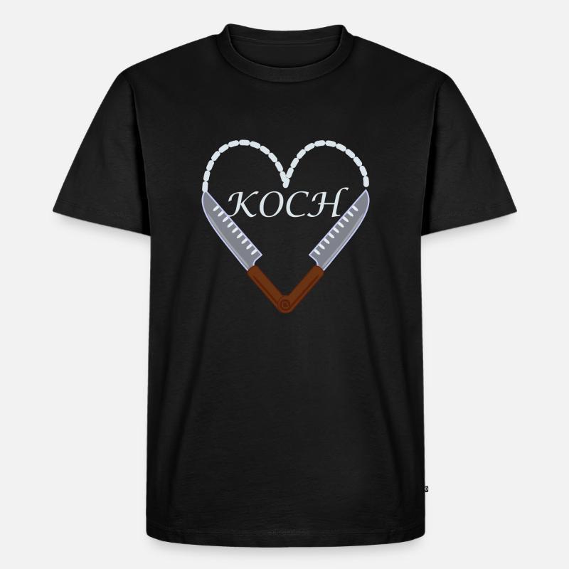 Koch - Männer Premium Bio T-Shirt - Schwarz