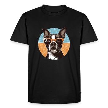 Boston Terrier - T-shirt Premium bio Homme - noir - Devant - Nico (187cm)