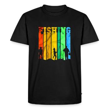 fish, fish, fishing, lake, sea, fishing, fauna, exotic - Men's Premium Organic T-Shirt - black - Front - Nico (187cm)