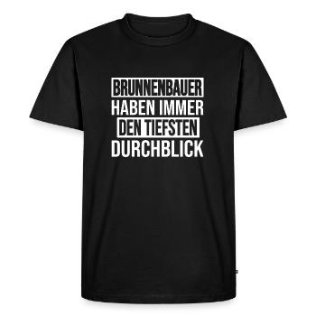 La construction d’un puits a toujours la vue la plus profonde - T-shirt Premium bio Homme - noir - Devant - Nico (187cm)