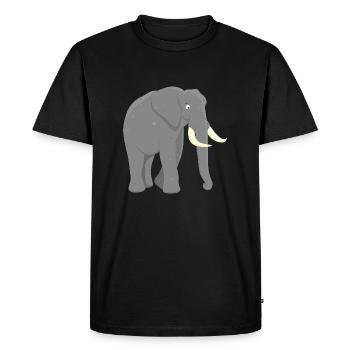 Éléphant d’afrique - T-shirt Premium bio Homme - noir - Devant - Nico (187cm)