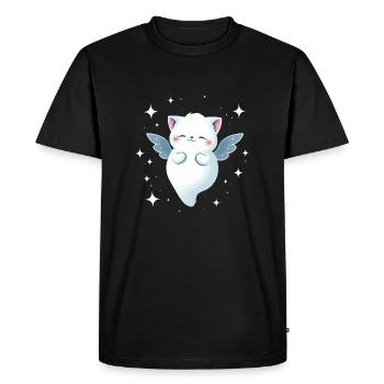 Parfaitement angélique - T-shirt Premium bio Homme - noir - Devant - Nico (187cm)