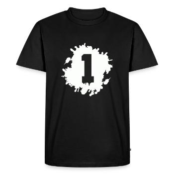 1 blob - Men's Premium Organic T-Shirt - black - Front - Nico (187cm)