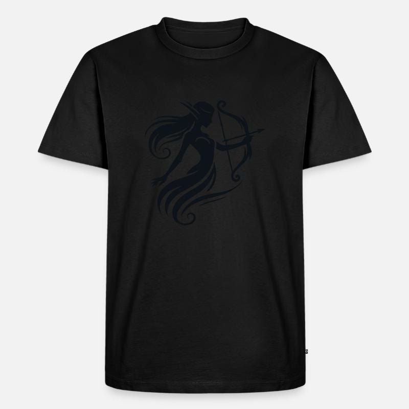 elfe pfeil und bogen - Männer Premium Bio T-Shirt - Schwarz
