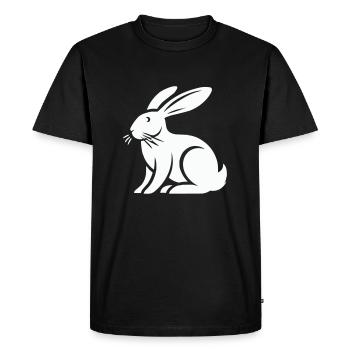 Lapin Lapin Animal - T-shirt Premium bio Homme - noir - Devant - Nico (187cm)
