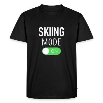 Mode ski activé - Ski - Ski - Itinéraire - T-shirt Premium bio Homme - noir - Devant - Nico (187cm)