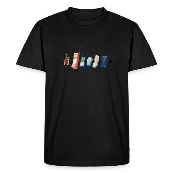 Smartphone - T-shirt Premium bio Homme - noir - Devant - Nico (187cm)