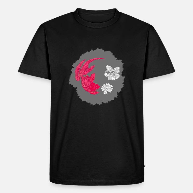 Fisch - Männer Premium Bio T-Shirt - Schwarz