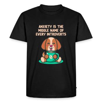 Appelez-moi un aso drôle introverti - T-shirt Premium bio Homme - noir - Devant - Nico (187cm)